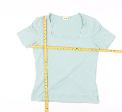 Womens UK Size M Viyella Green Basic T-Shirt