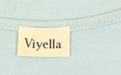 Womens UK Size M Viyella Green Basic T-Shirt