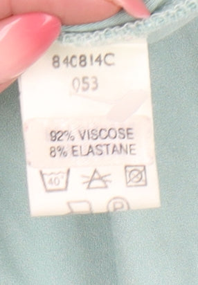 Womens UK Size M Viyella Green Basic T-Shirt