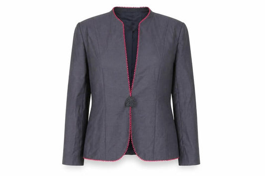 Womens UK Size 16 Jacques Vert Regular Grey Suit Jacket