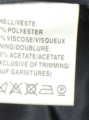 Jacques Vert Womens Grey Suit Jacket UK 16 Shawl Collar Tailored