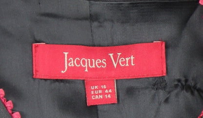 Jacques Vert Womens Grey Suit Jacket UK 16 Shawl Collar Tailored