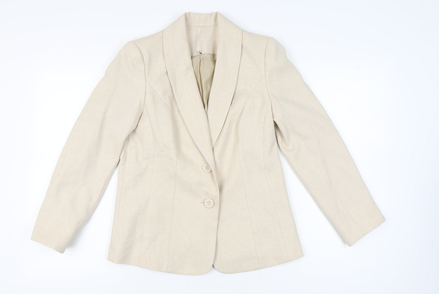 Honor Millburn Beige Womens Size 10 Shawl Collar Suit Jacket