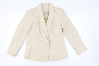 Honor Millburn Beige Womens Size 10 Shawl Collar Suit Jacket
