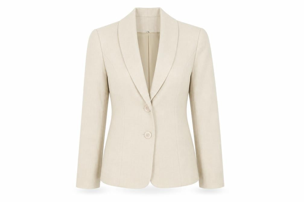 Womens UK Size 10 Honor Millburn Regular Beige Suit Jacket