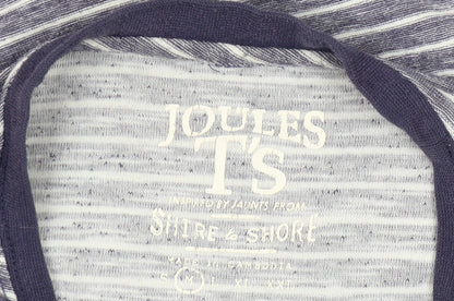 Joules Men's Blue Striped Cotton Crew Neck Short Sleeve T-Shirt Size M