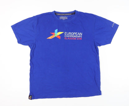 European Championships 2018 Men's Blue Medium Graphic T-Shirt