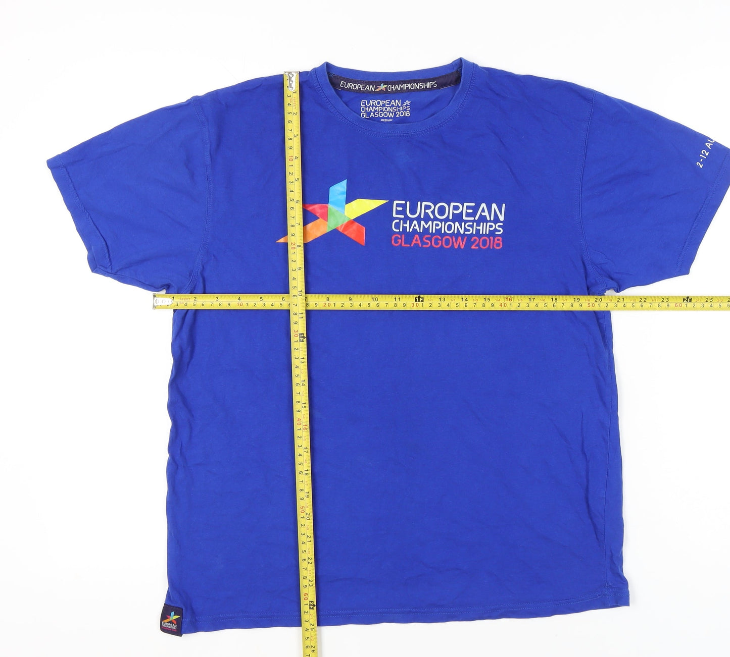 European Championships 2018 Men's Blue Medium Graphic T-Shirt