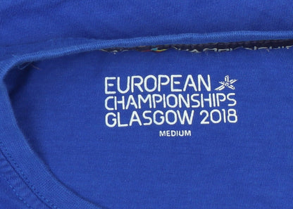 European Championships 2018 Men's Blue Medium Graphic T-Shirt