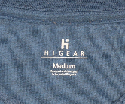 Hi Gear Men’s Blue Graphic Outdoor Mountain T-Shirt Medium Regular Fit