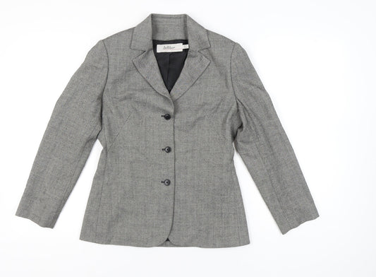 InWear Women’s Grey Herringbone Blazer Jacket UK 6 Classic Workwear