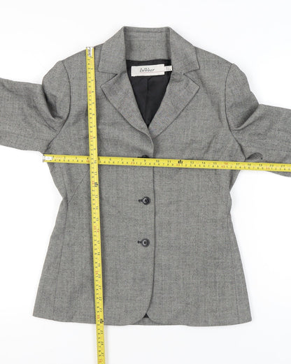 InWear Women’s Grey Herringbone Blazer Jacket UK 6 Classic Workwear