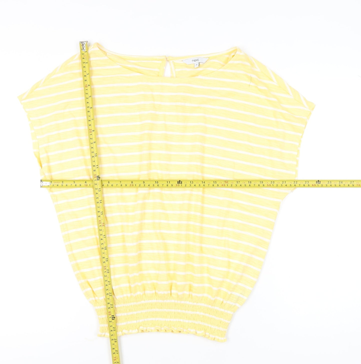 Womens UK Size 10 NEXT Yellow Basic T-Shirt