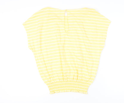 Womens UK Size 10 NEXT Yellow Basic T-Shirt
