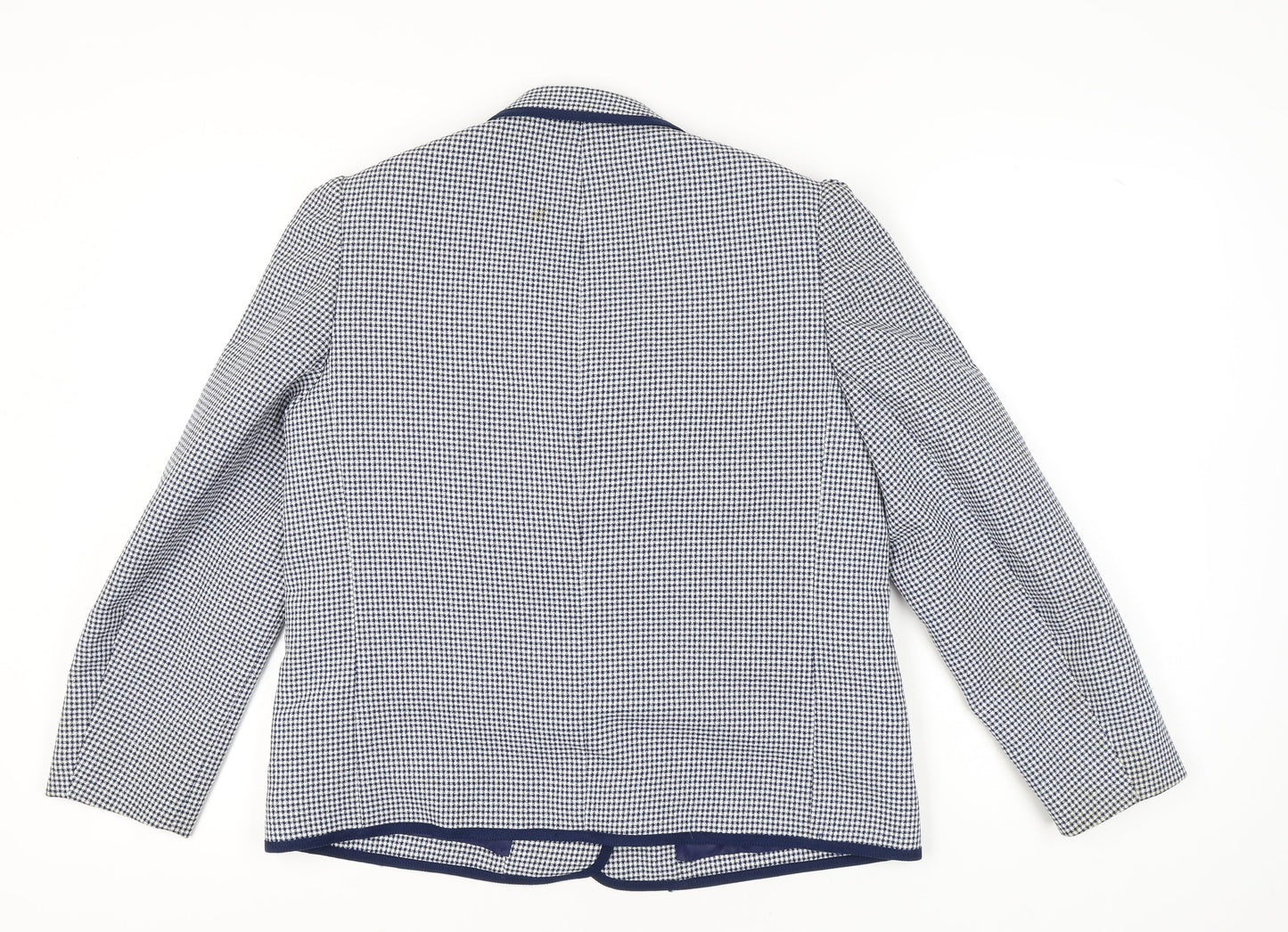 Eastex Womens Blue Houndstooth Suit Jacket Size 18 Regular Fit