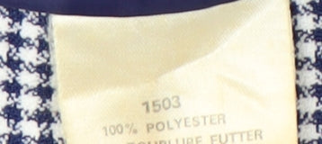 Eastex Womens Blue Houndstooth Suit Jacket Size 18 Regular Fit