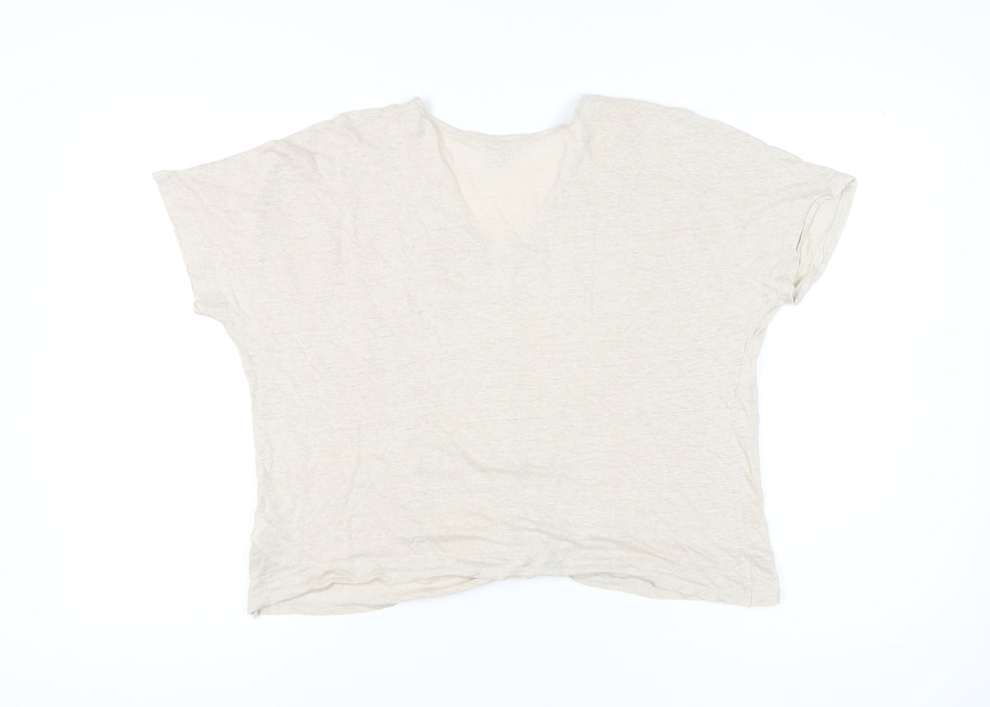 Womens UK Size M Monsoon Beige Basic T-Shirt
