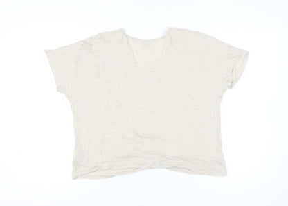 Womens UK Size M Monsoon Beige Basic T-Shirt