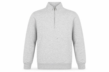 MNG Men’s Grey 1/4 Zip High Neck Sweatshirt Size S Regular Fit