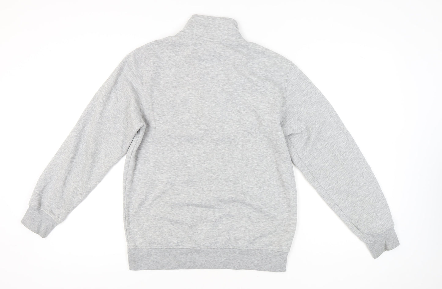 MNG Men’s Grey 1/4 Zip High Neck Sweatshirt Size S Regular Fit