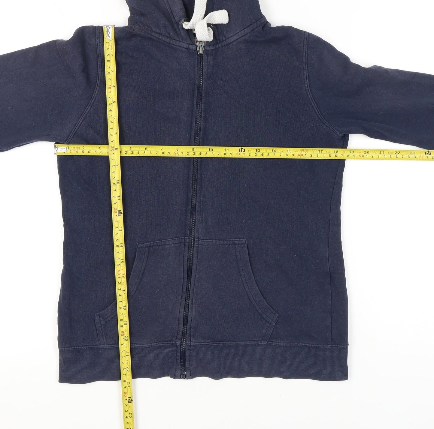 New Look Women’s Blue Full Zip Hoodie UK 10 Cotton Blend
