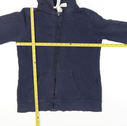New Look Women’s Blue Full Zip Hoodie UK 10 Cotton Blend