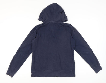 New Look Women’s Blue Full Zip Hoodie UK 10 Cotton Blend