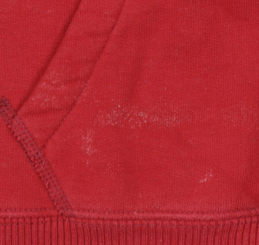 Abercrombie & Fitch Womens Red Hoodie Medium Logo Pullover