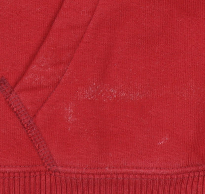 Abercrombie & Fitch Womens Red Hoodie Medium Logo Pullover