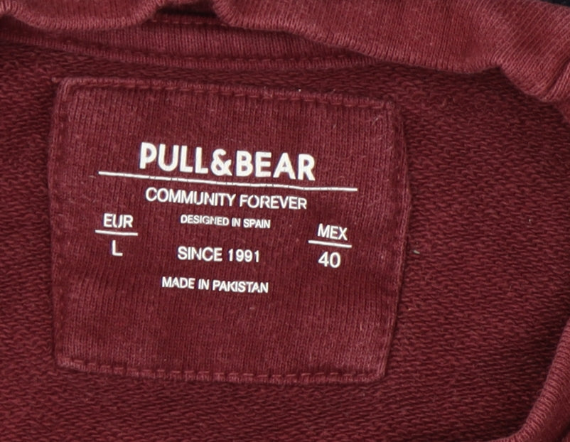 Mens UK Size L Pull&Bear Multicoloured Pullover Sweatshirt