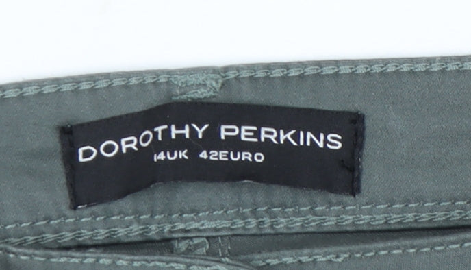 Dorothy Perkins Womens Grey Size 14 Skinny Stretch Jeans with Ankle Zips