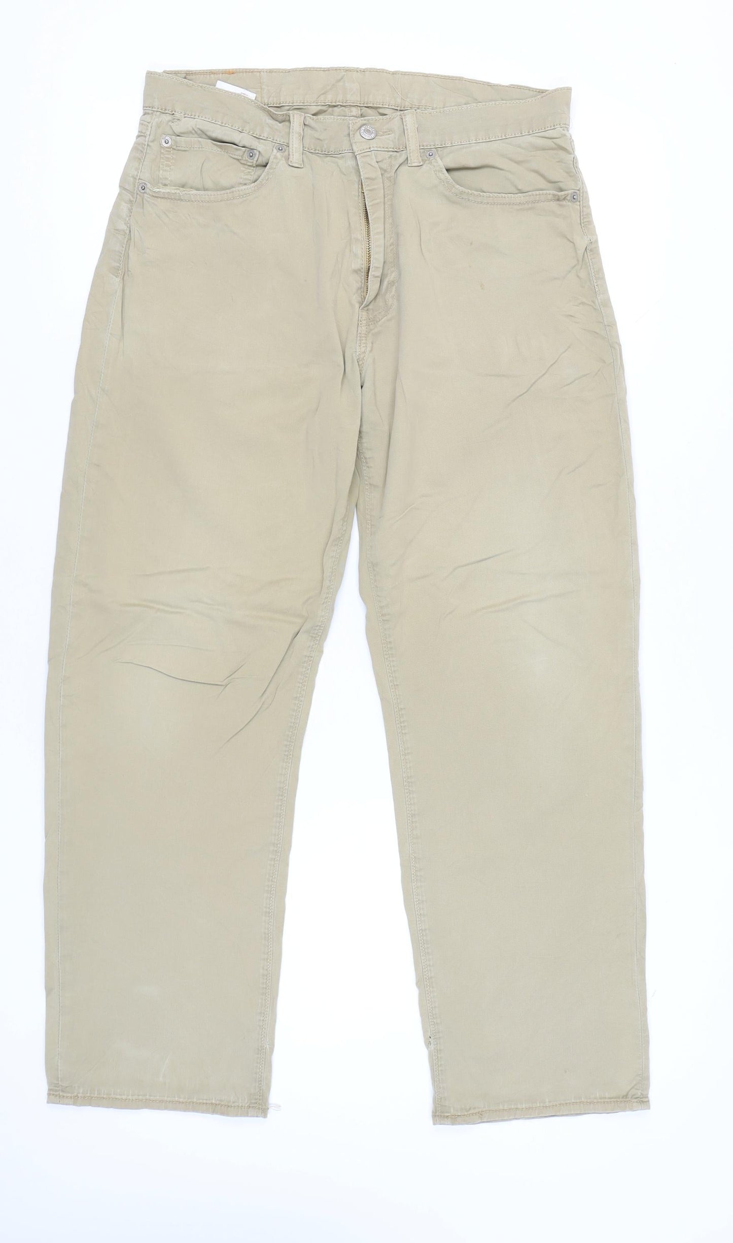 Levi's 751 Men's Beige Chino Trousers W34 L30 Regular Fit