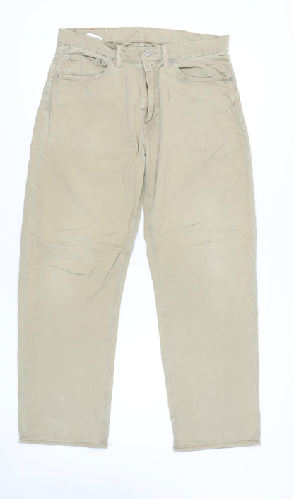 Levi's 751 Men's Beige Chino Trousers W34 L30 Regular Fit