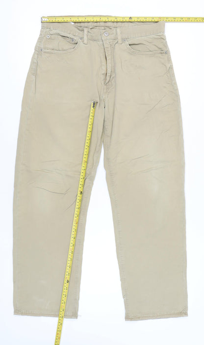 Levi's 751 Men's Beige Chino Trousers W34 L30 Regular Fit