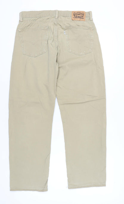 Levi's 751 Men's Beige Chino Trousers W34 L30 Regular Fit