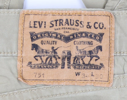 Levi's 751 Men's Beige Chino Trousers W34 L30 Regular Fit