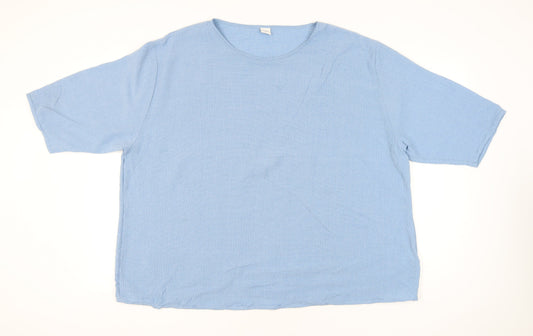 Cotton Traders Women’s Blue Size 26 Plus Short Sleeve T-Shirt