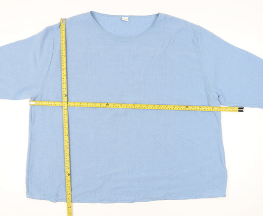 Cotton Traders Women’s Blue Size 26 Plus Short Sleeve T-Shirt