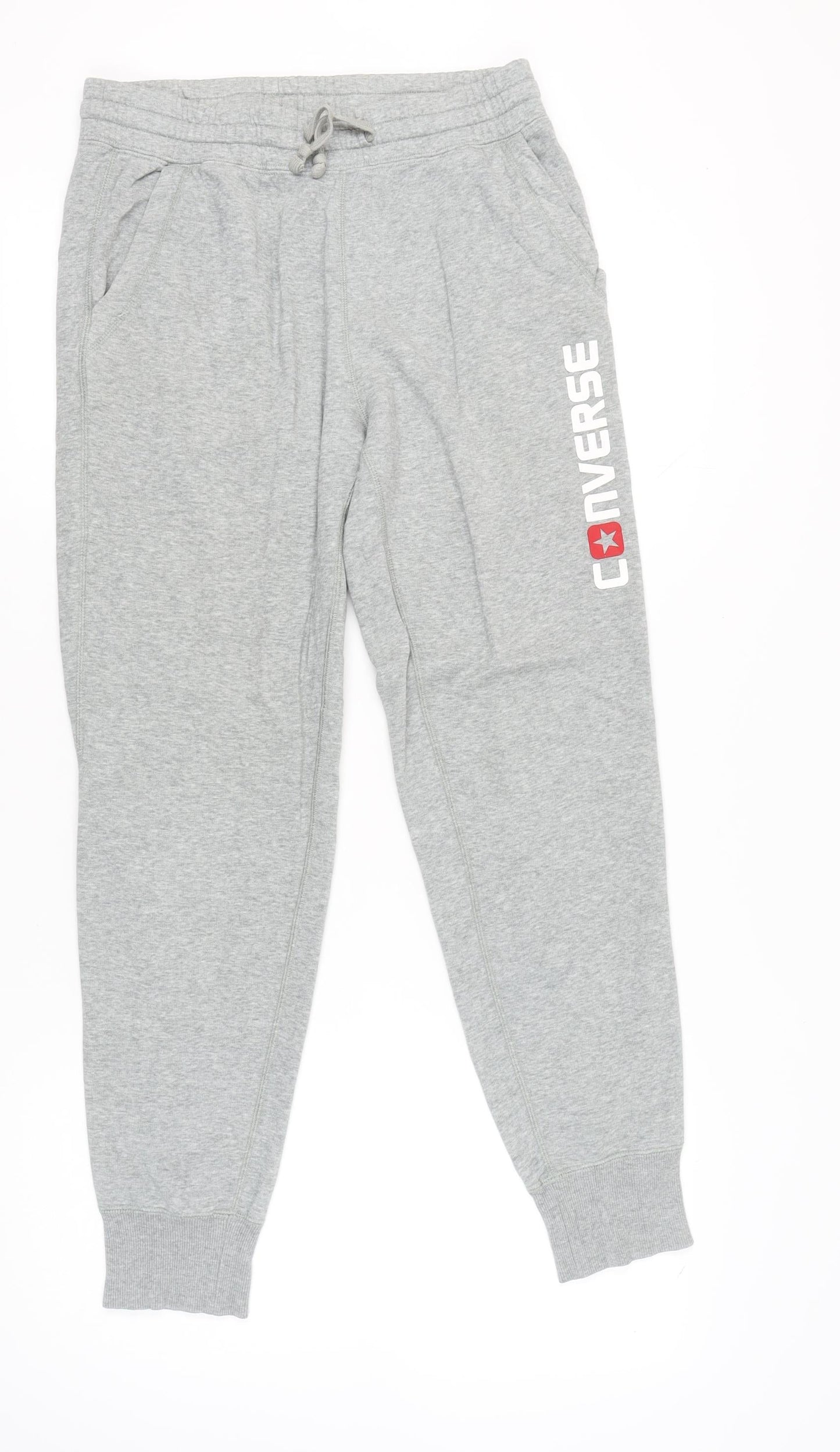 Mens UK Size S Converse Regular Fit Jogger Grey Trousers