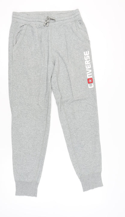 Mens UK Size S Converse Regular Fit Jogger Grey Trousers