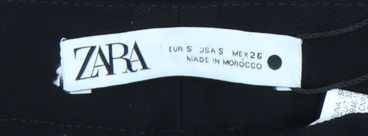 Womens UK Size S Zara Slim Fit BusinessCasualWorkwear Black Trousers