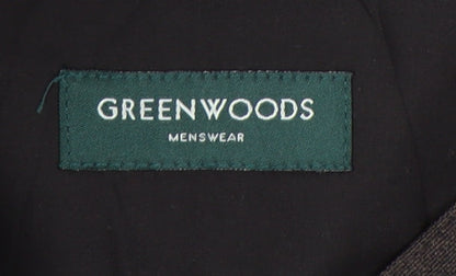 Greenwoods Mens Brown 36W Dress Pants Trousers Regular Fit