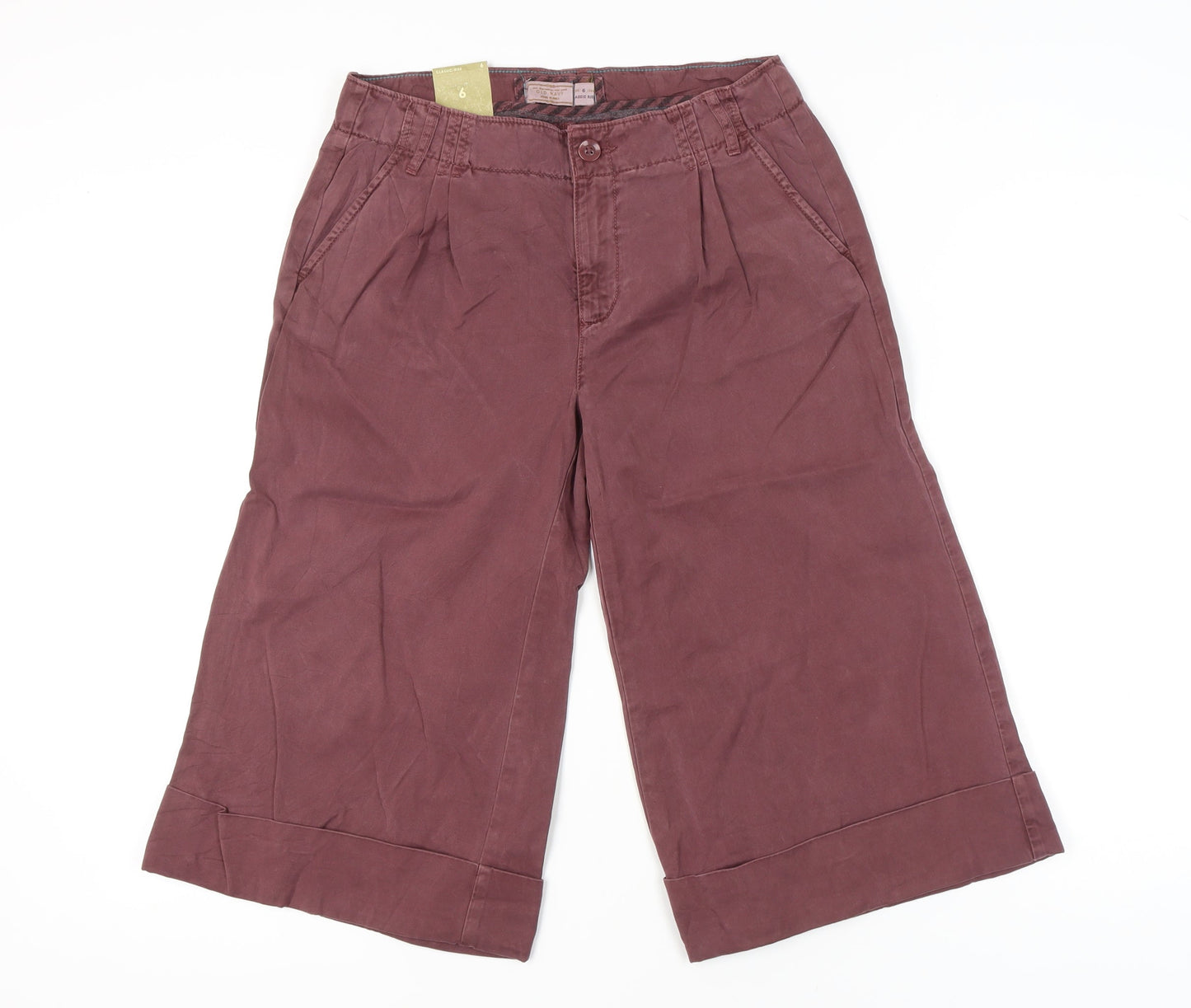 Old Navy Womens Brown Culotte Shorts Size 6 Cotton Classic Fit