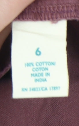 Old Navy Womens Brown Culotte Shorts Size 6 Cotton Classic Fit