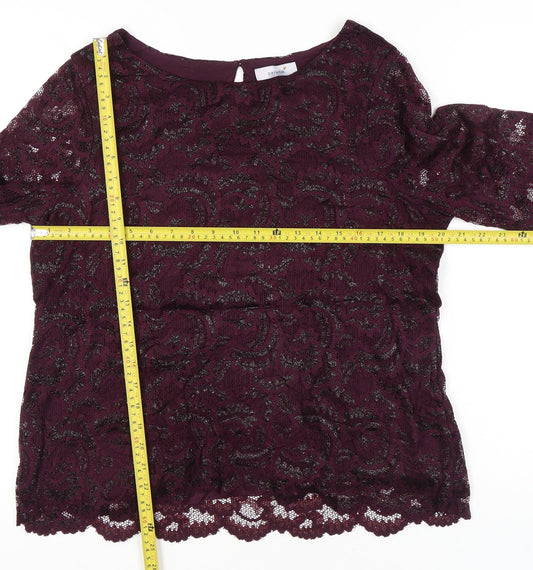 Womens UK Size 18 Marks and Spencer Purple Tunic Blouse