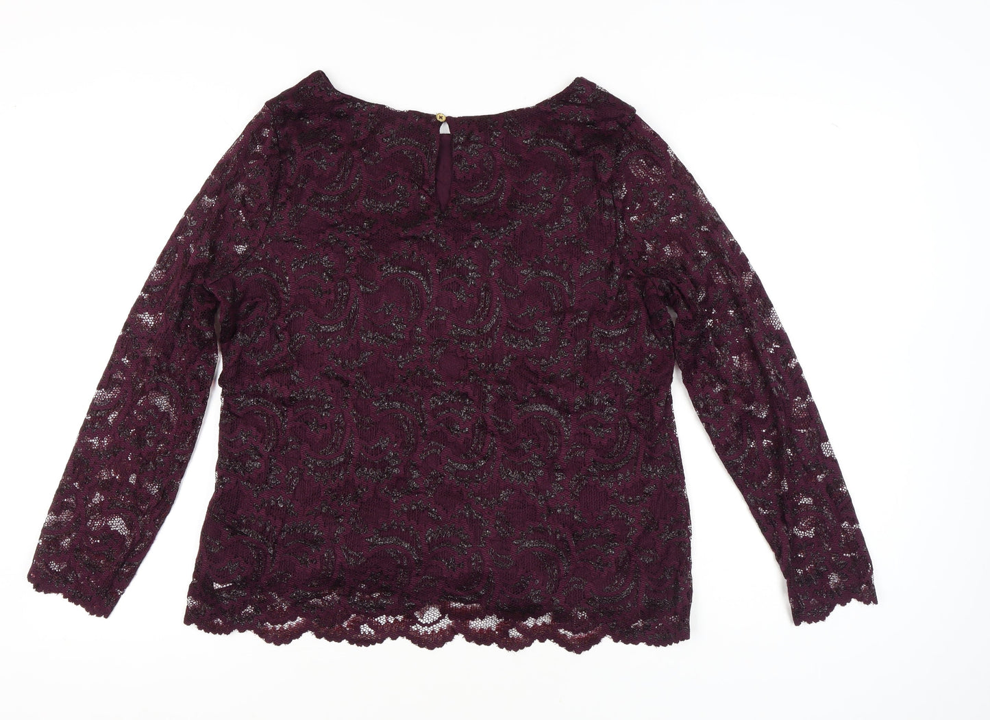 Womens UK Size 18 Marks and Spencer Purple Tunic Blouse