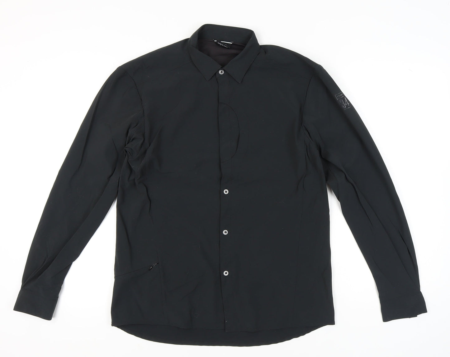 Union 34 Men's Black Slim Fit Long Sleeve Button-Up Shirt S