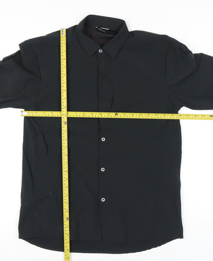 Union 34 Men's Black Slim Fit Long Sleeve Button-Up Shirt S