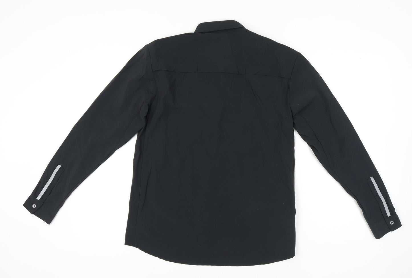 Union 34 Men's Black Slim Fit Long Sleeve Button-Up Shirt S