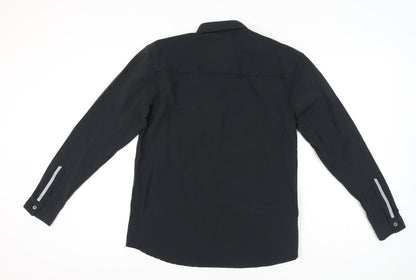 Union 34 Men's Black Slim Fit Long Sleeve Button-Up Shirt S